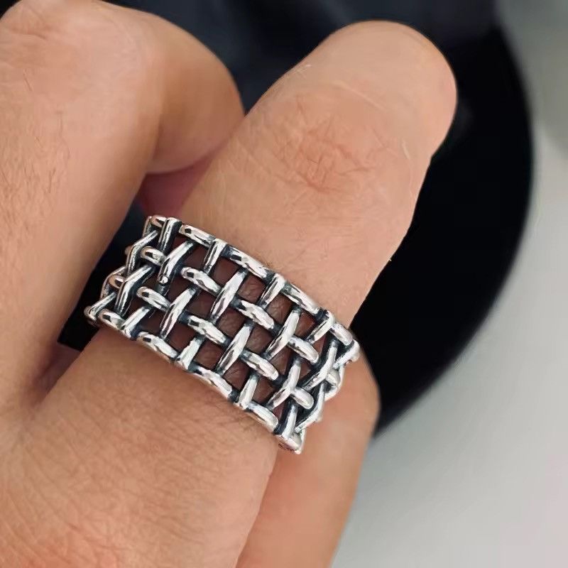 Jewelry Gothic Silver Irregular Streetwear Ring Size ONE SIZE - 4 Thumbnail