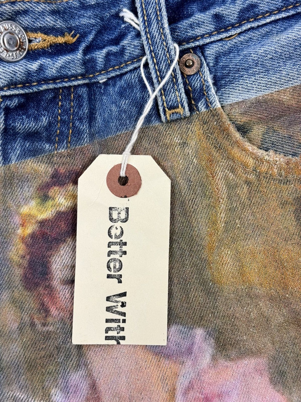 Better With Age LEVI’S LOGO EMBROIDERED BALLET DENIM JEANS Size US 36 / EU 52 - 8 Thumbnail