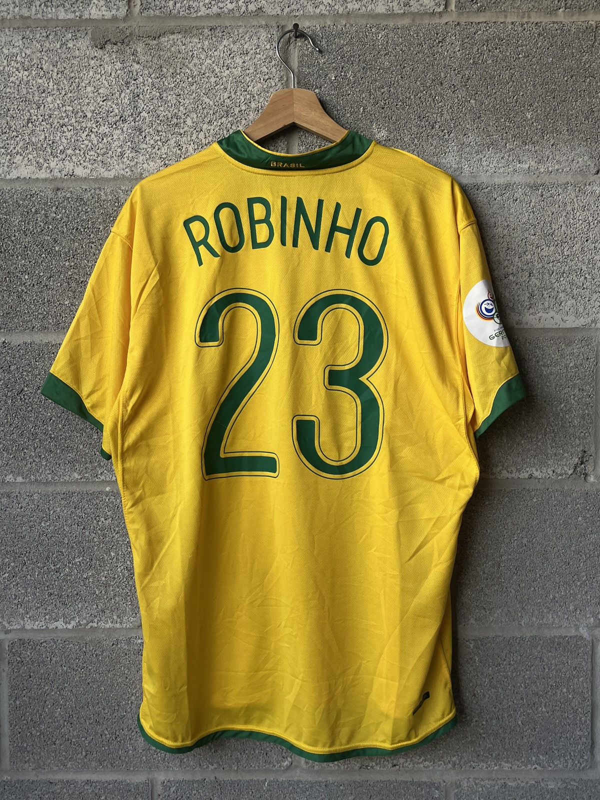 Nike × Vintage Nike Robinho Brazil 🇧🇷 National Soccer Futbol Jersey Kit Size US XL / EU 56 / 4 - 2 Thumbnail
