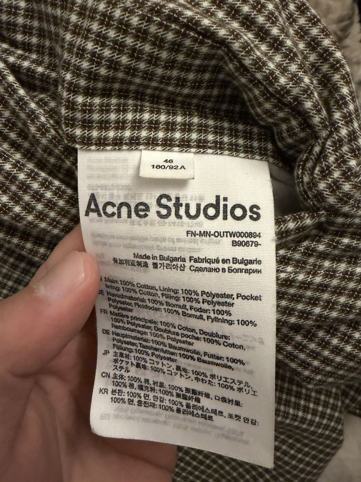 Acne Studios Acne Studios Oddy Padded Reversible Shirt Size US S / EU 44-46 / 1 - 4 Thumbnail