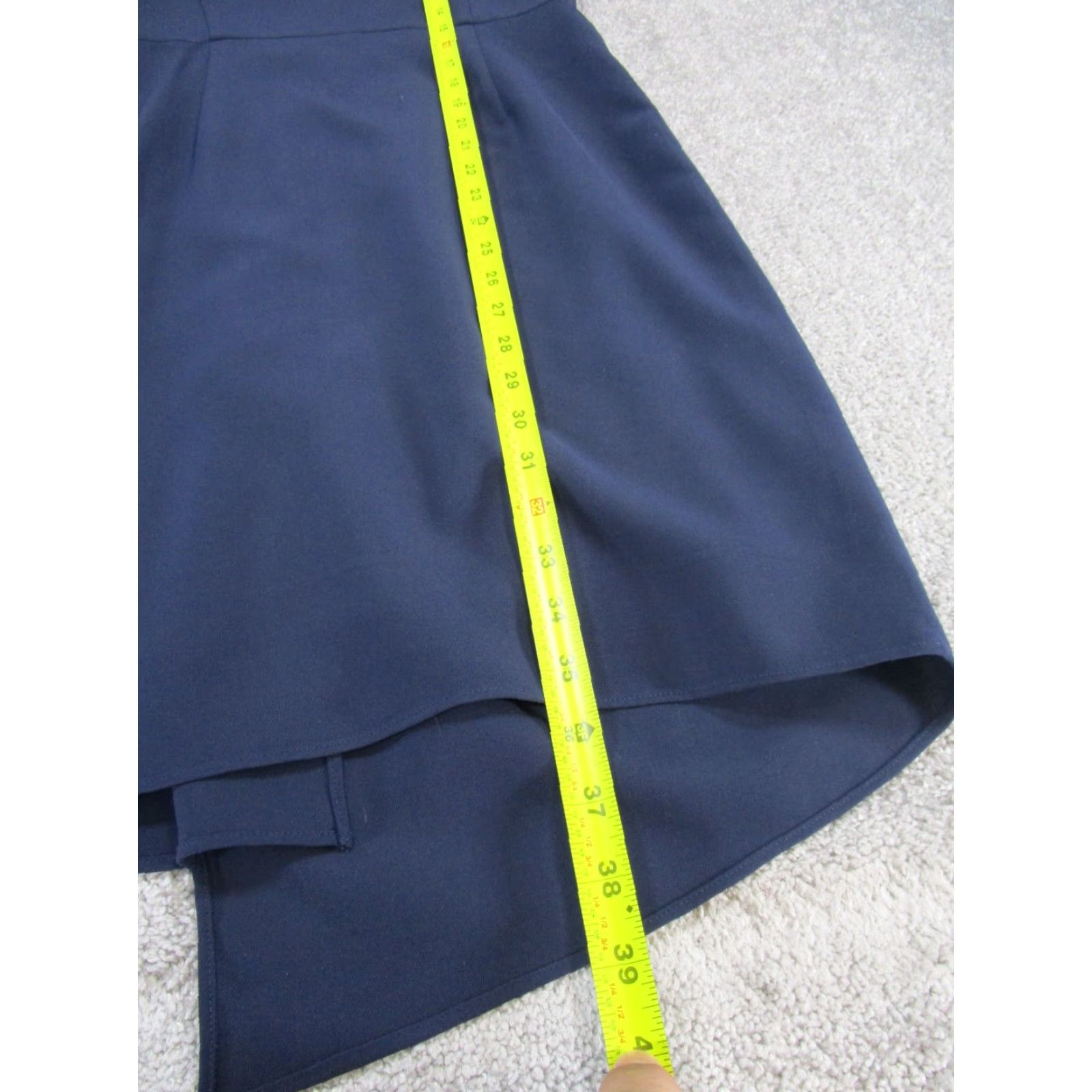 Anthropologie Anthropologie Bodycon Dress Womens 2 Blue Sleeveless Zip Knee Length Polyester Stretch Shirt Womens" Size XS / US 0-2 / IT 36-38 - 4 Thumbnail