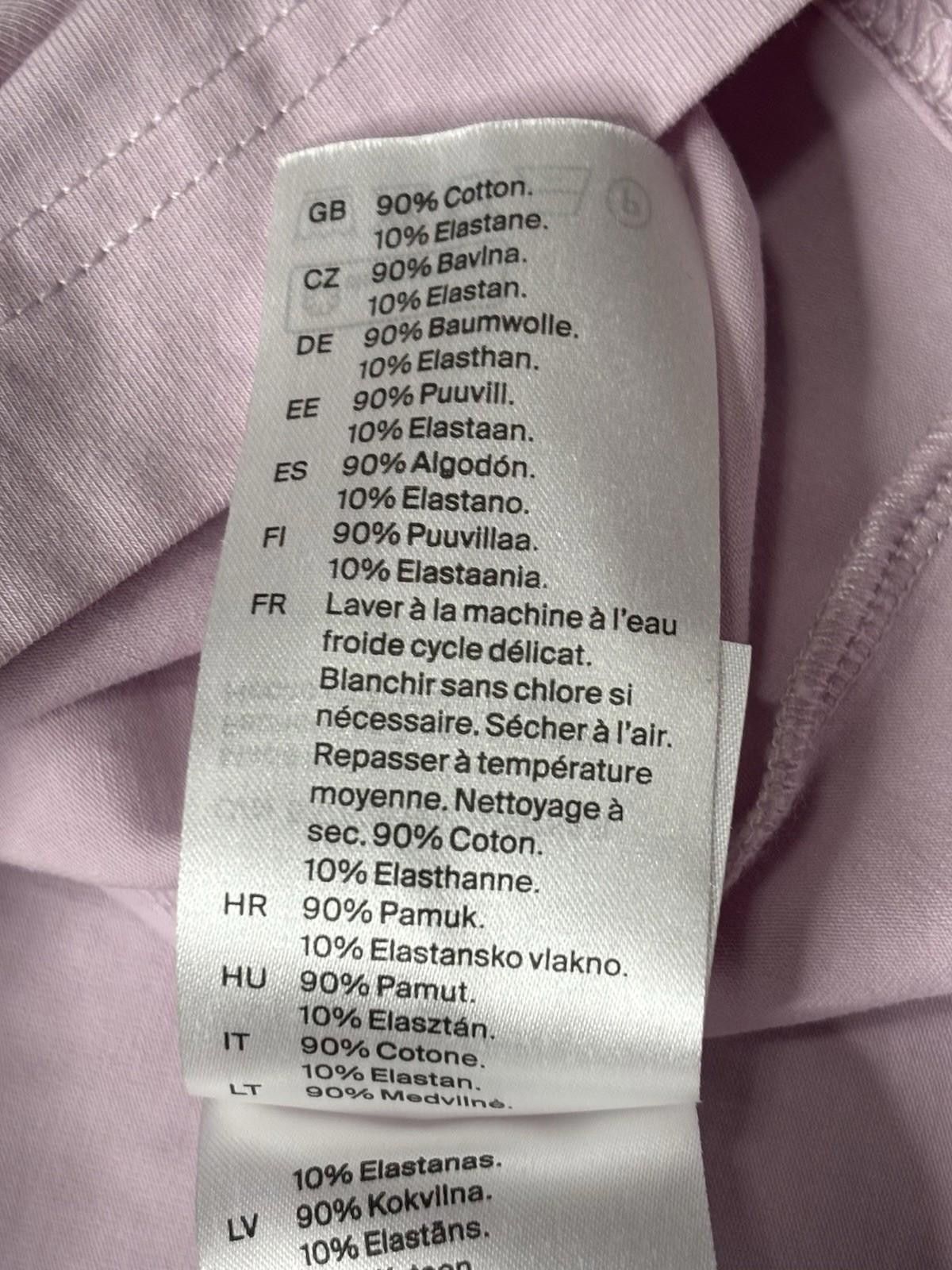 Cos Cos Top T-Shirt Womens XS Pink Mock Neck Oversized Stretch Size XS / US 0-2 / IT 36-38 - 12 Thumbnail