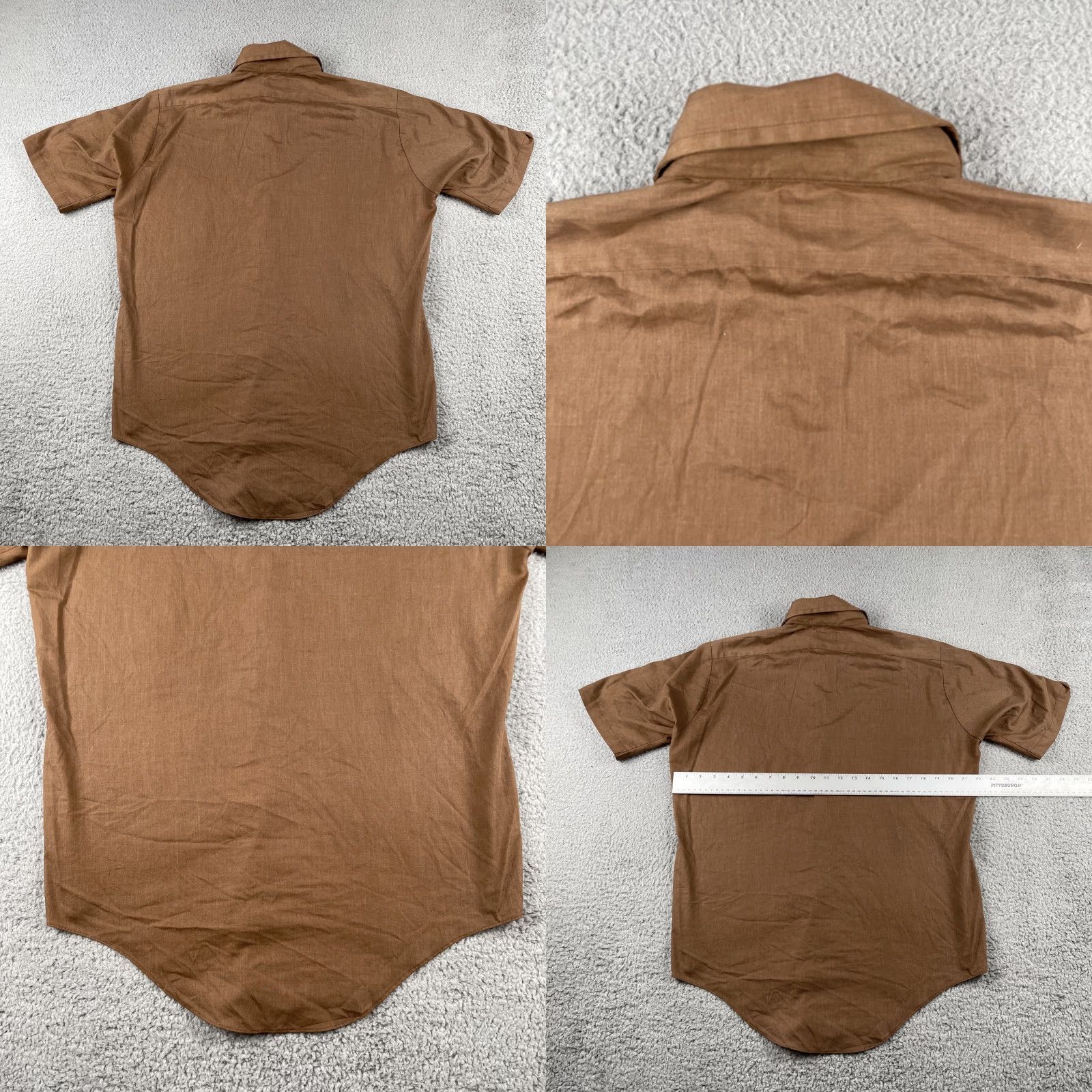 Arrow VINTAGE Arrow Shirt Mens XL Short Sleeve Brown Button Up 80s 90s Size US XL / EU 56 / 4 - 8 Thumbnail