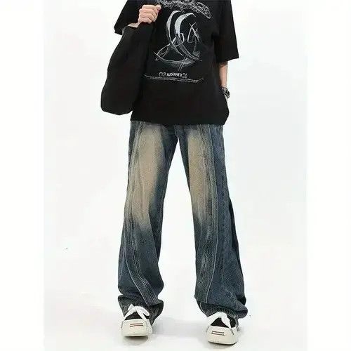 Japanese Brand × Jean Curve Striped Vintage Baggy Jeans Size US 32 / EU 48 - 1 Thumbnail