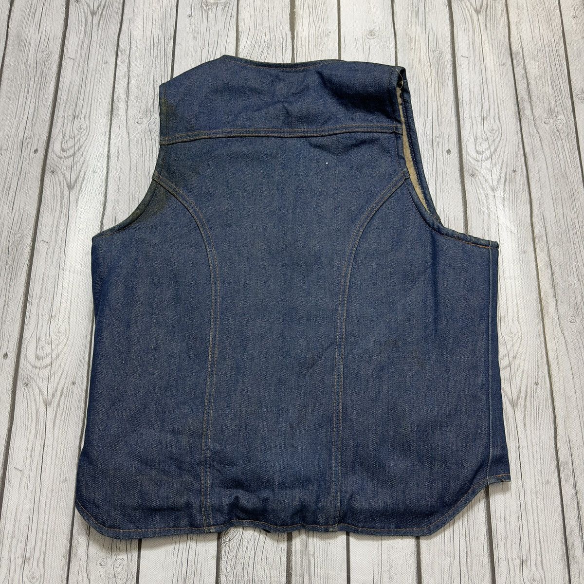 Vintage × Wrangler Vintage Wrangler denim sherpa vest Size US L / EU 52-54 / 3 - 2 Thumbnail