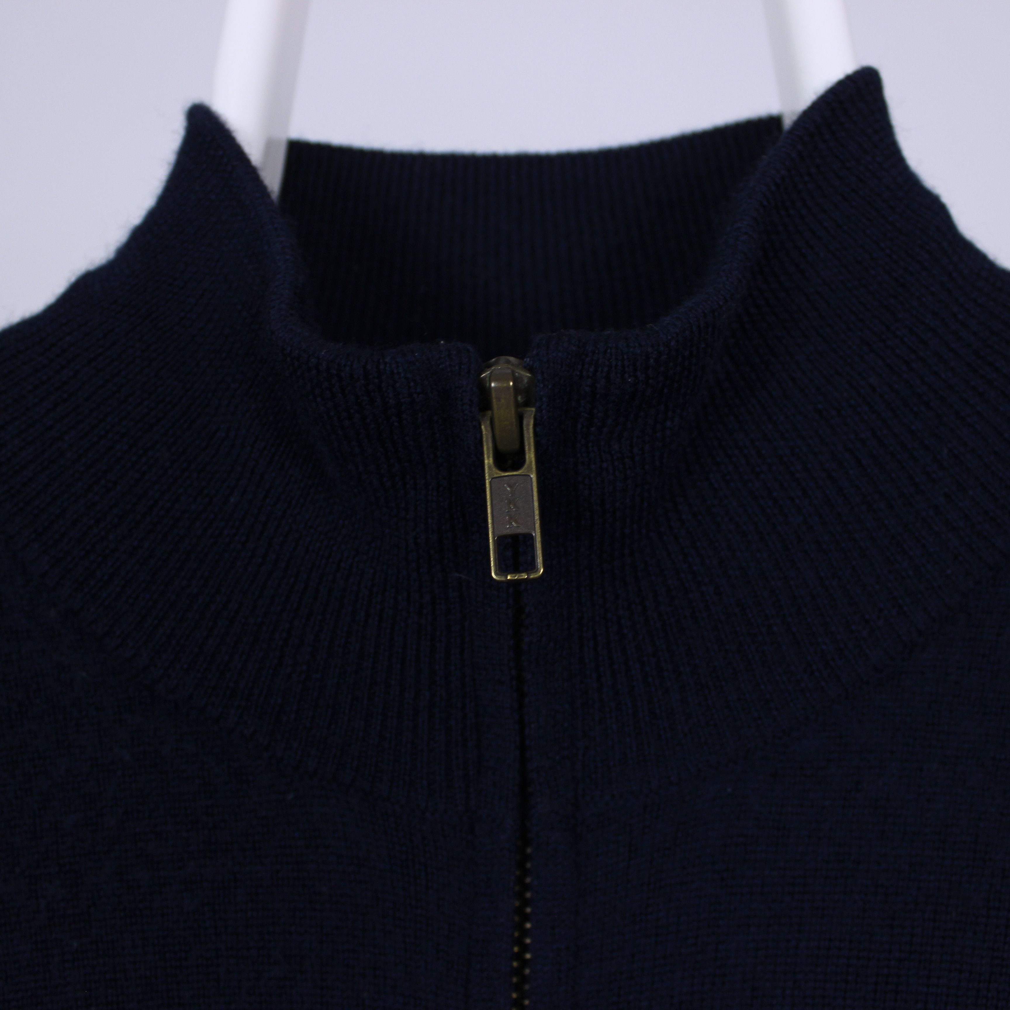 Pringle Of Scotland Pringle Of Scotland sweater zip navy blue merino wool M L Size US L / EU 52-54 / 3 - 5 Thumbnail
