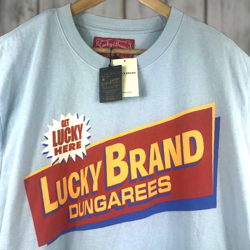 Lucky Brand LUCKY Brand T-Shirt Mens XL Blue Short Sleeve Graphic Tee GET LUCKY HERE NEW Shirt Men XL Blue Graphic Tee 2020-2029 Casual Short Sleeve Size US XL / EU 56 / 4 - 1 Thumbnail