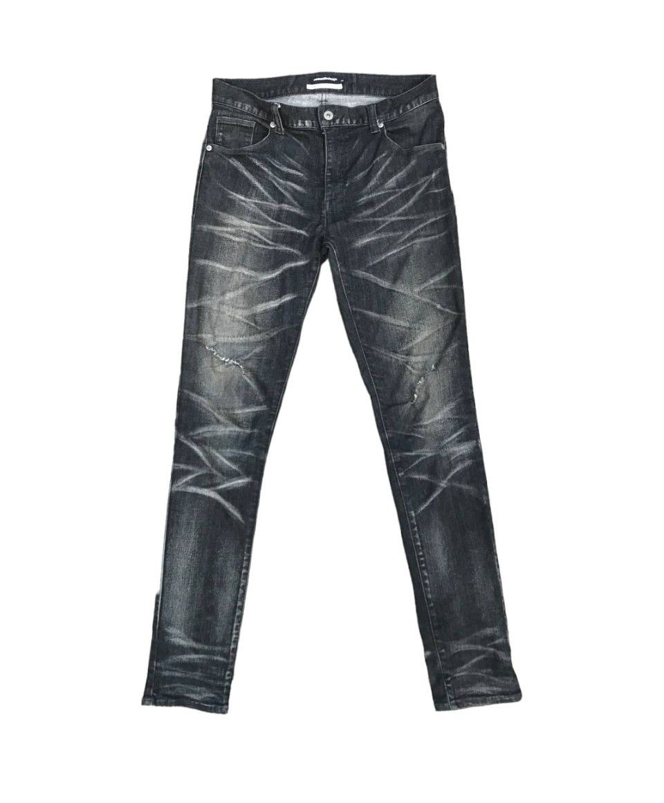 semanticdesign Semantic JAPAN Herringbone Black wash Distressed jean Slim Size US 29 - 1 Thumbnail