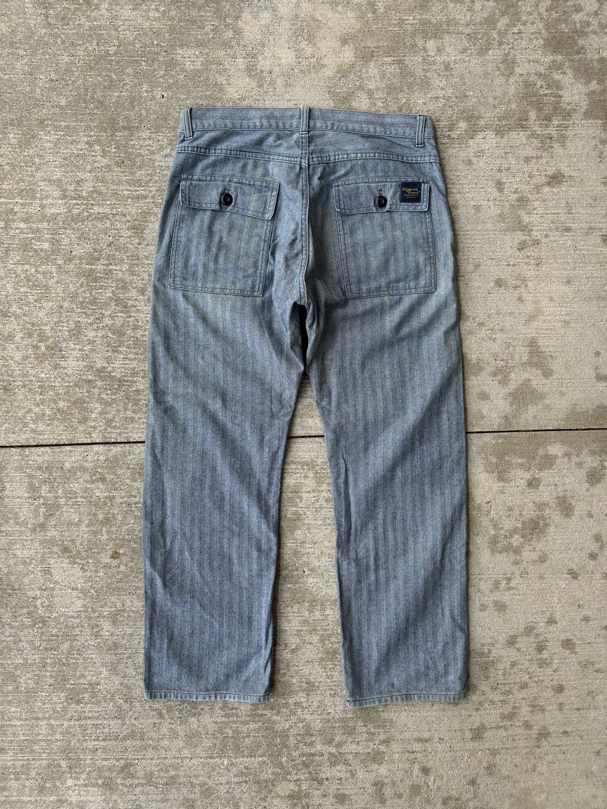 Vintage 1970s Vintage Hickory Pinstripe Cargo Bush Pants Size US 32 / EU 48 - 7 Thumbnail