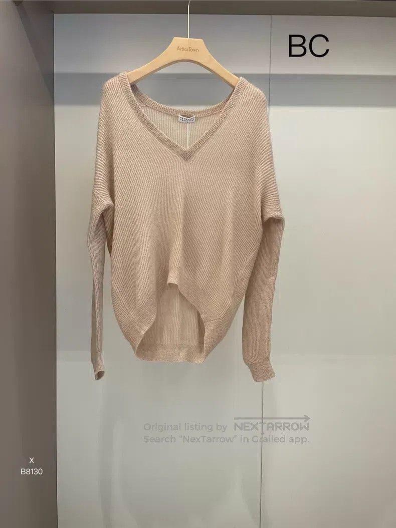 Brunello Cucinelli Brunello Cucinelli Nude pink nylon mohair sweater Size M / US 6-8 / IT 42-44 - 1 Thumbnail