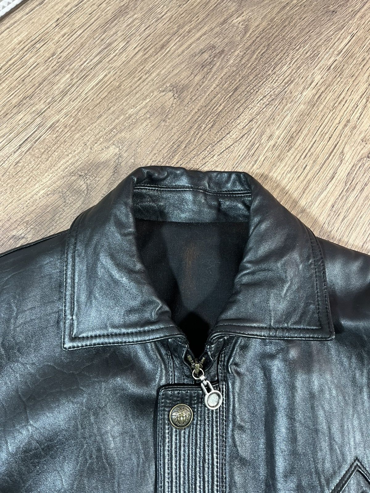 Versace GIANNI VERSACE 1992s LEATHER JACKET VERY RARE Size US XL / EU 56 / 4 - 14 Thumbnail
