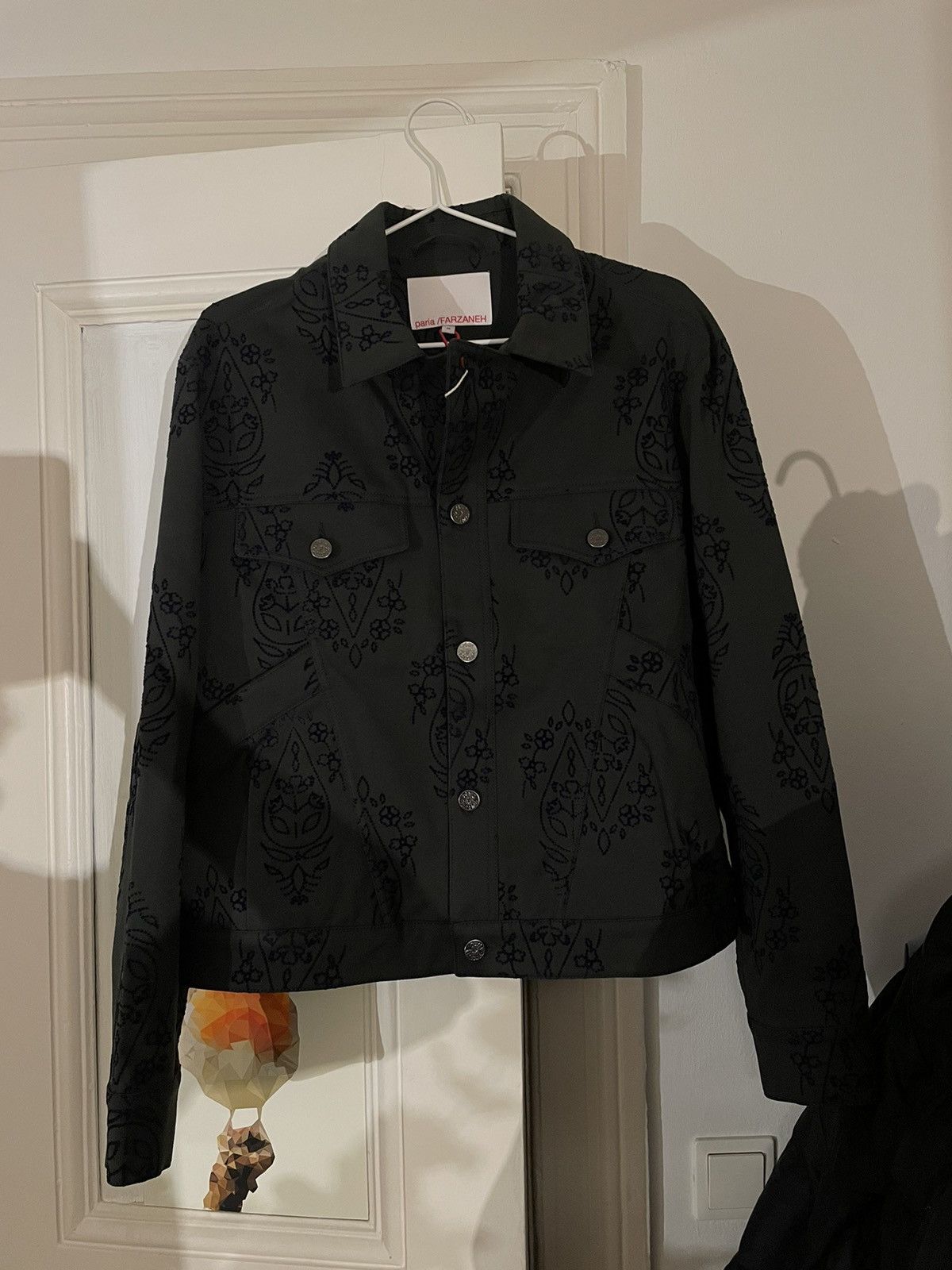 image of Paria Farzaneh Green Denimjacket, Men's (Size Medium)