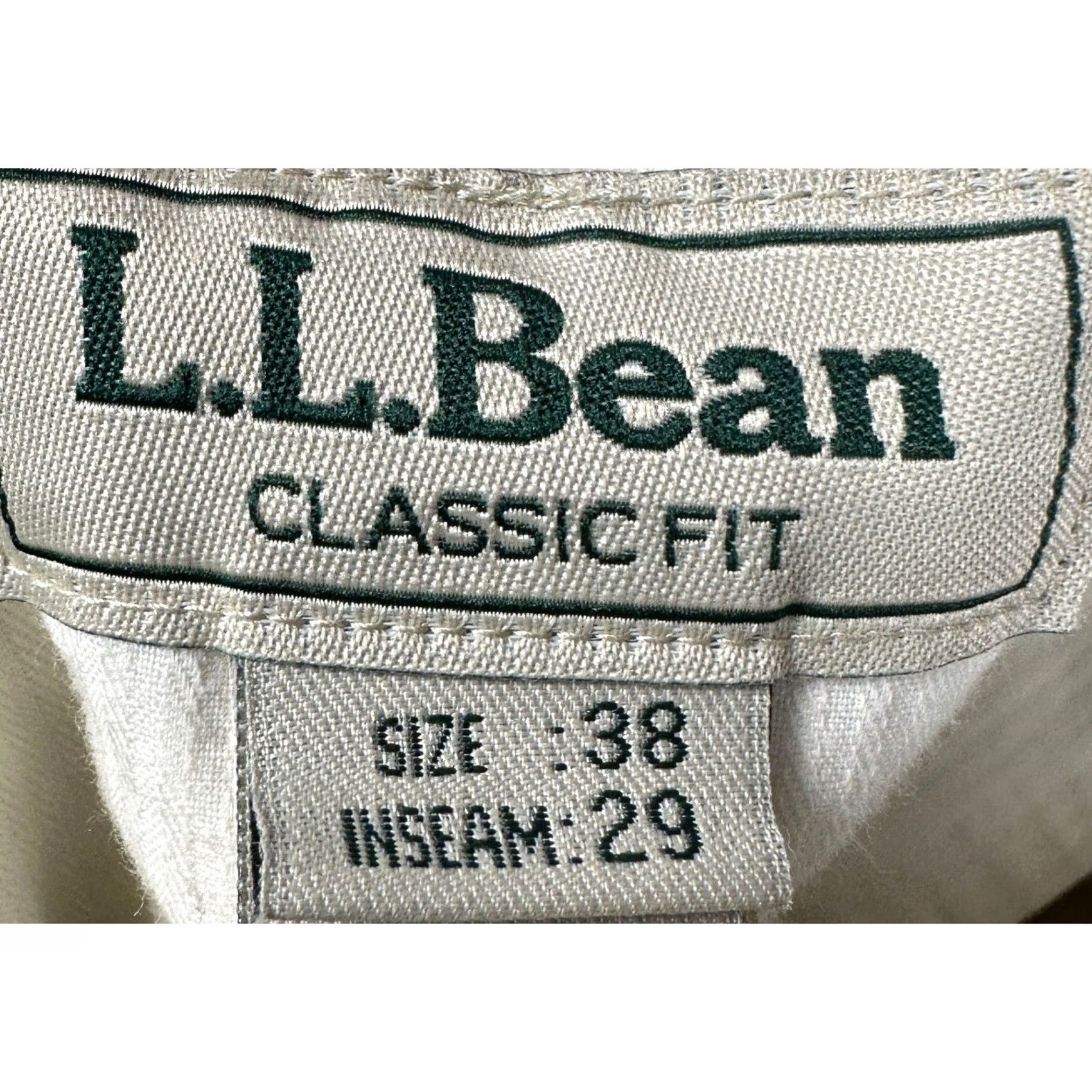 Vintage L.L. Bean Pants Men Tan Classic Fit Corduroy Chino Flat Front Straight Leg 38X29 Size US 38 / EU 54 - 3 Thumbnail