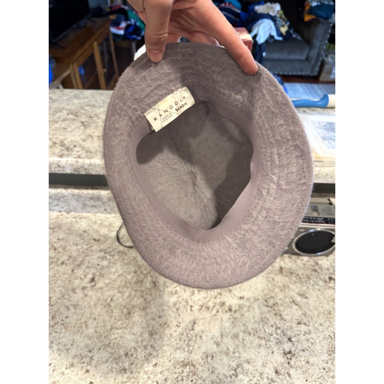 Kangol VINTAGE Kangol Bucket Hat S/M Purple Angora Rabbit Fur 1960s England Kangol Hip Hop Unisex Small Medium Size ONE SIZE - 4 Thumbnail