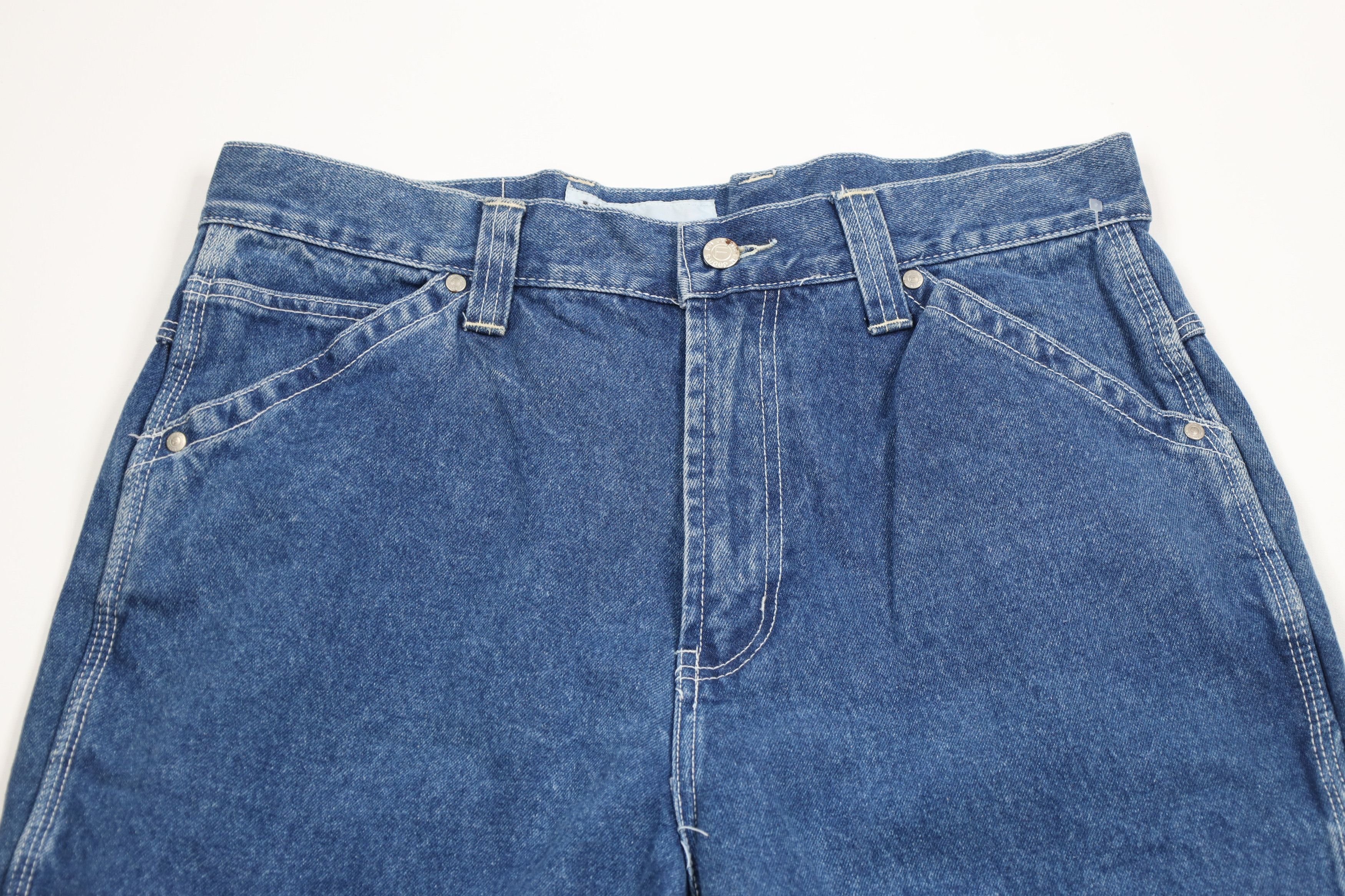 Vintage Deadstock Vintage 90s Streetwear Fit Wide Leg Dungaree Jeans Size US 34 / EU 50 - 2 Thumbnail
