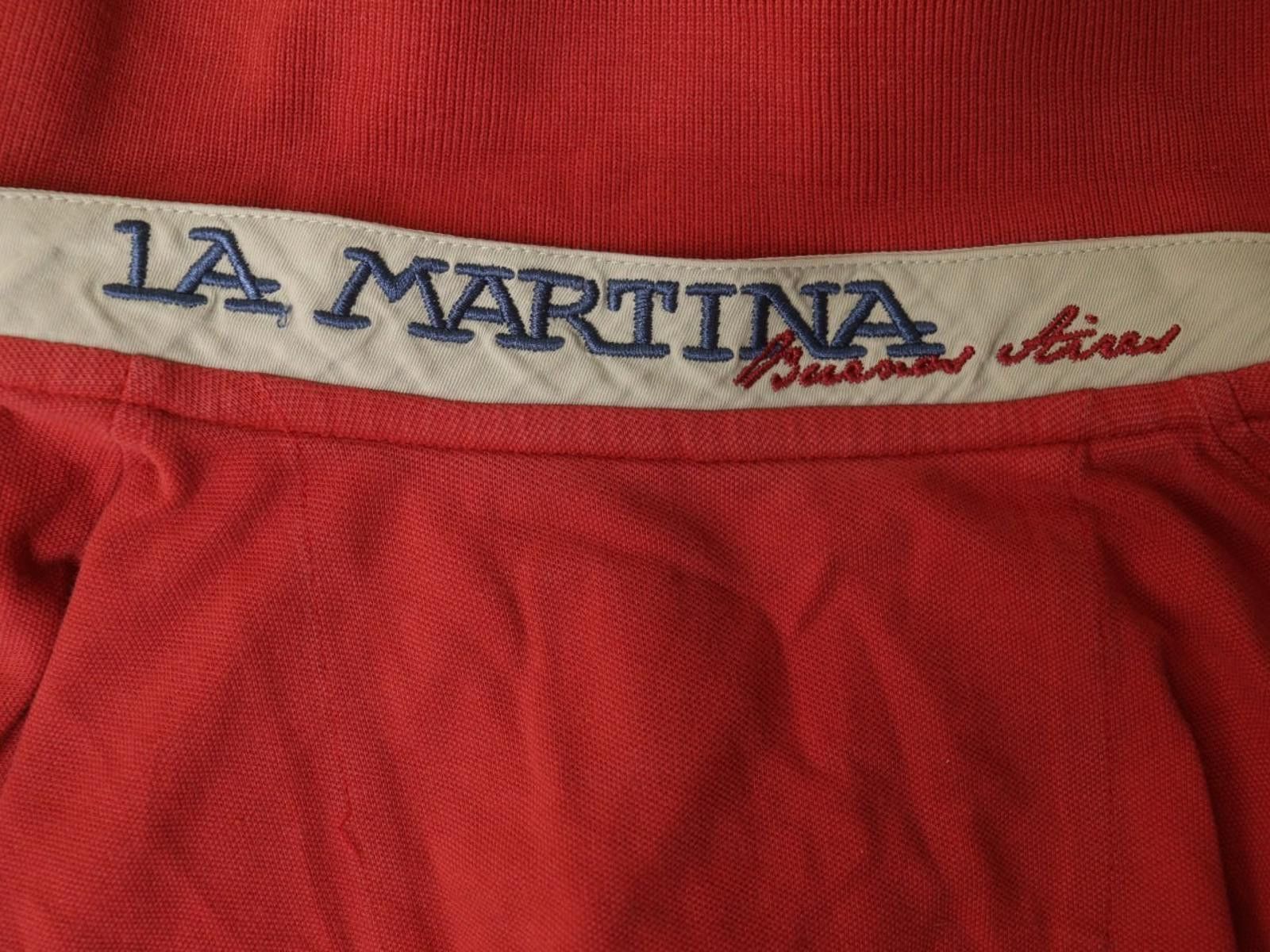 La Martina LA MARTINA Red Cotton Collared Slim Fit Polo Shirt Size M Size US M / EU 48-50 / 2 - 5 Thumbnail