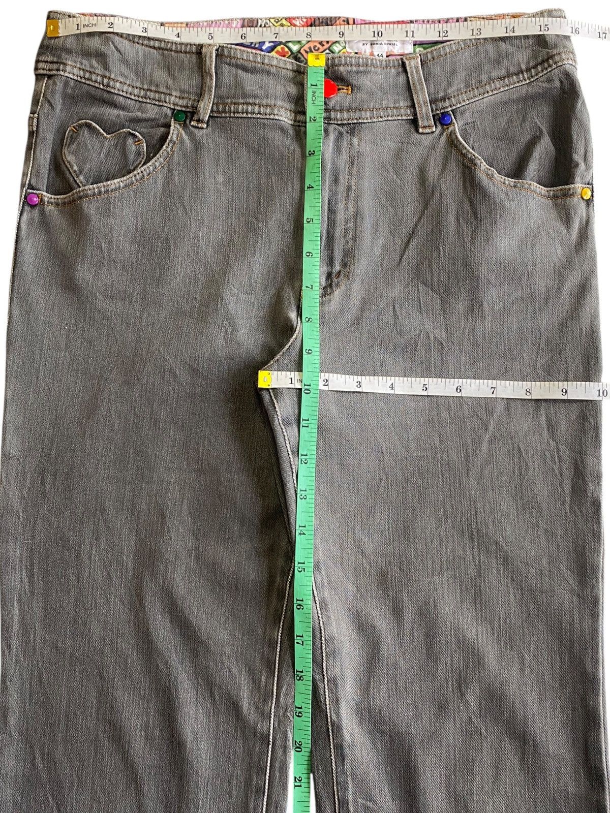 Sonia Rykiel Vintage Sonia Love Denim Bootcut Style Jeans Size 31" - 15 Thumbnail