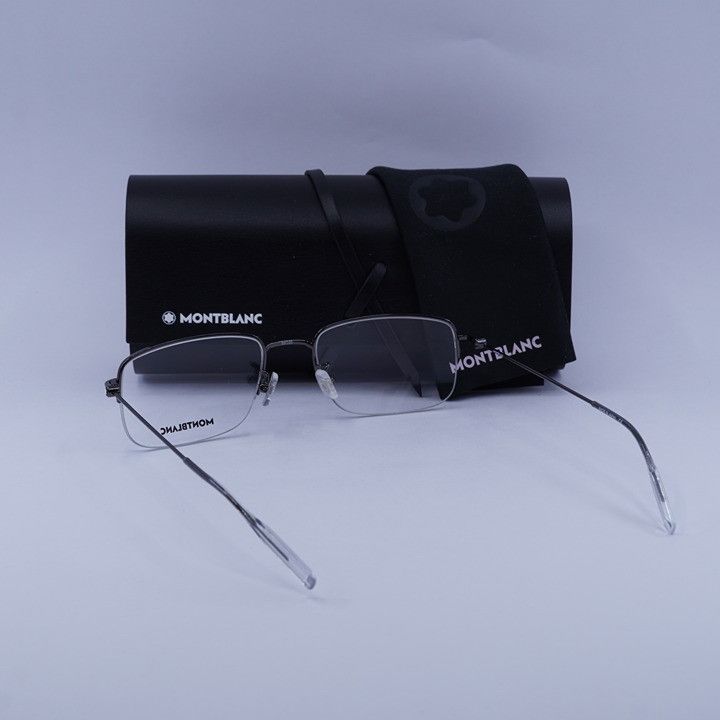 Montblanc Montblanc MB0084OK 004 Eyeglasses Dark Ruthenium 55mm Size ONE SIZE - 9 Thumbnail