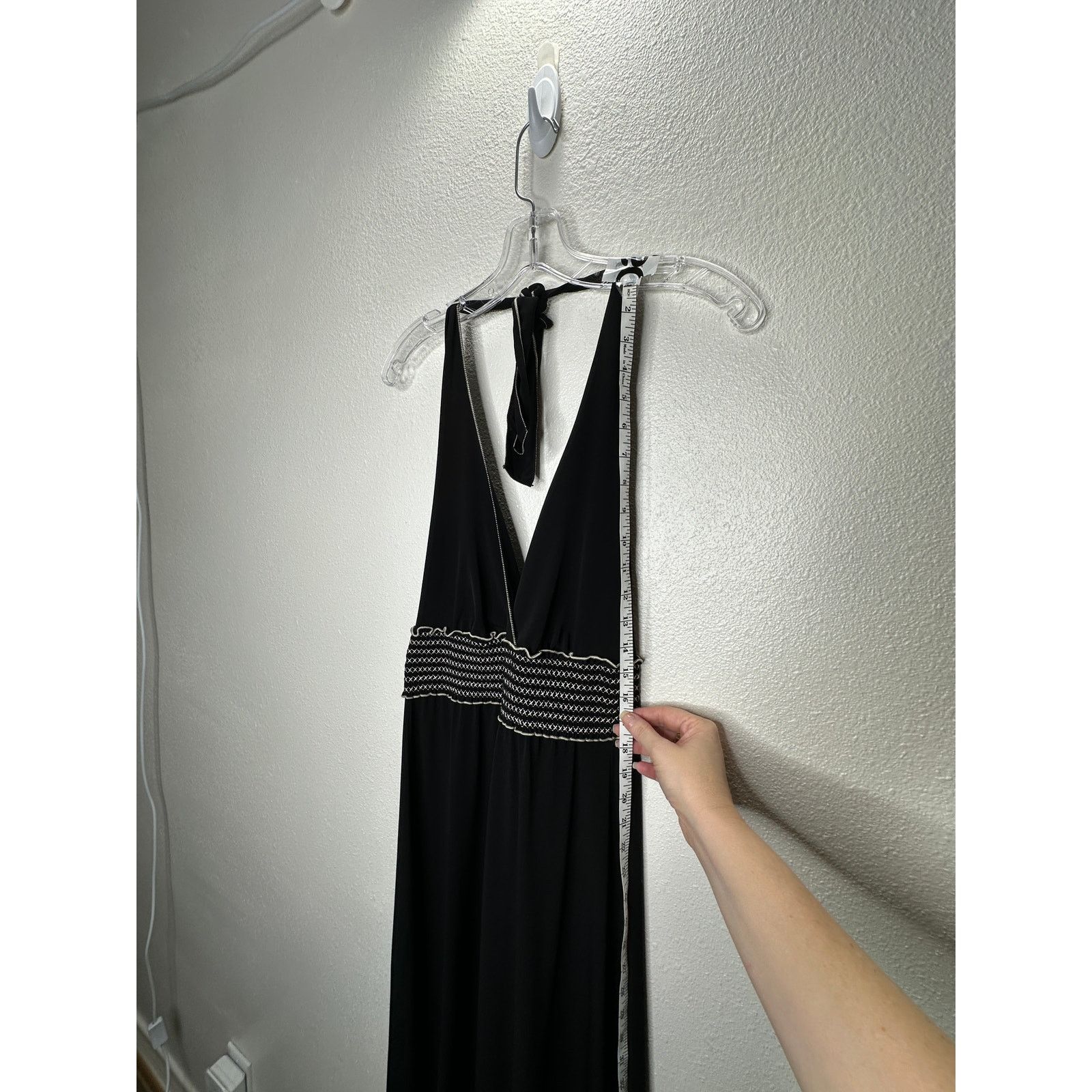 Other Studio M Black Halter Open Back White Smocked Dress S Size S / US 4 / IT 40 - 13 Thumbnail