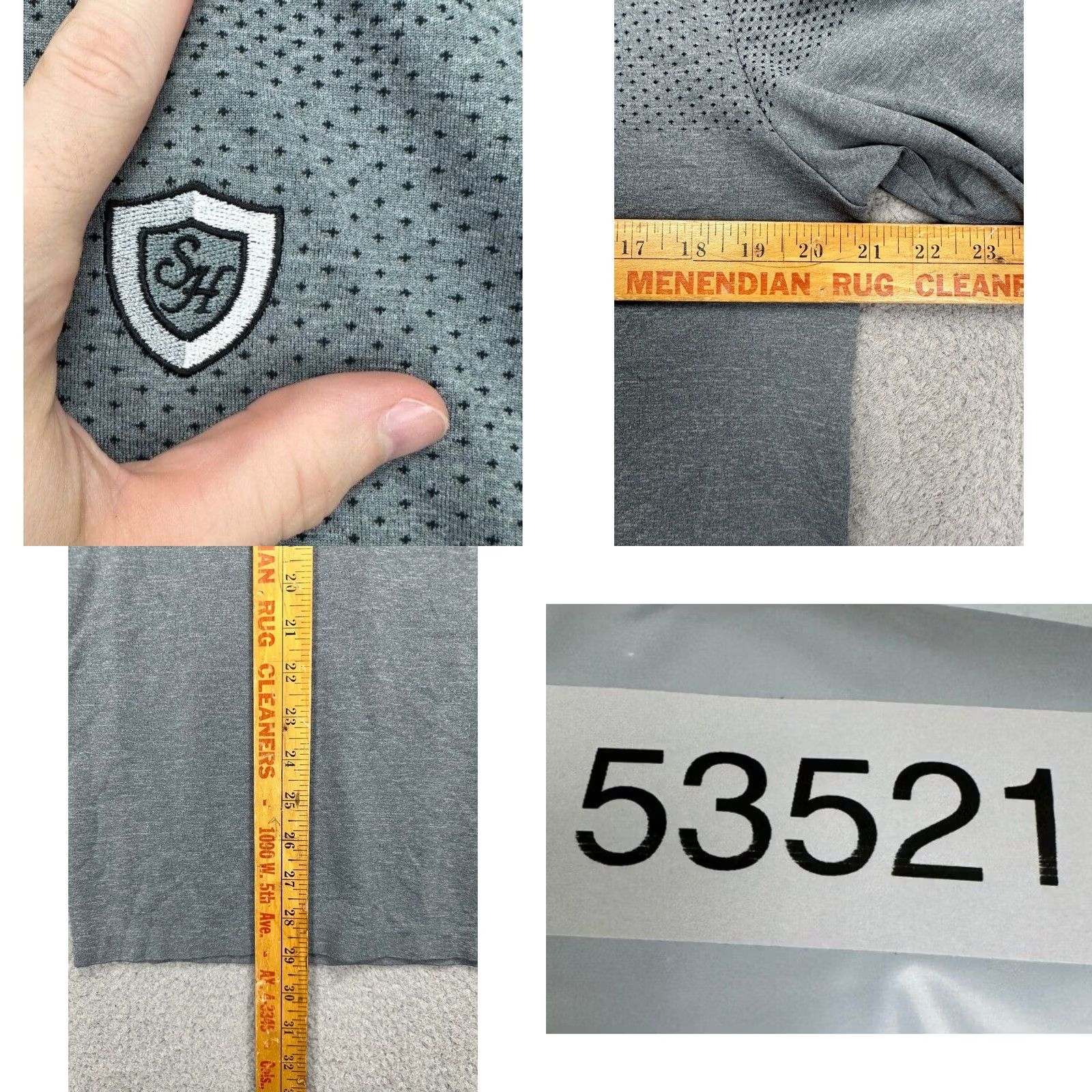 Adidas Adidas Polo Shirt Mens L Grey Black Geometric ClimaCool Golf Performance EUC Size US L / EU 52-54 / 3 - 8 Thumbnail