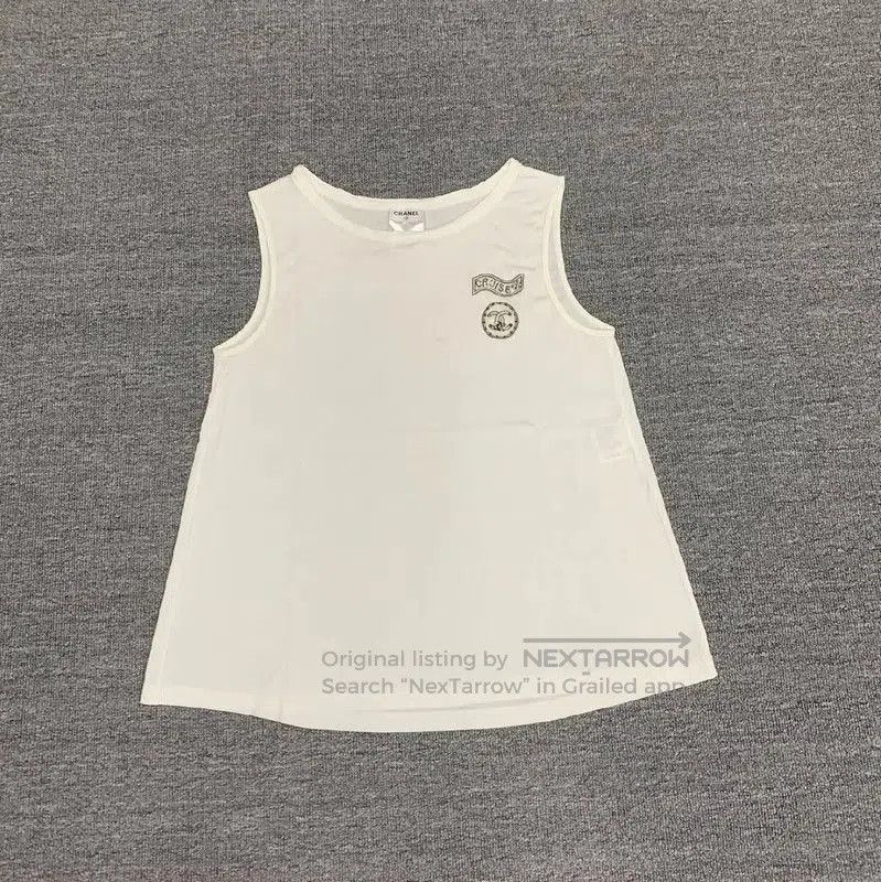 Chanel Chanel White Cotton Women's Sleeveless T-Shirt . Size S / US 4 / IT 40 - 1 Thumbnail
