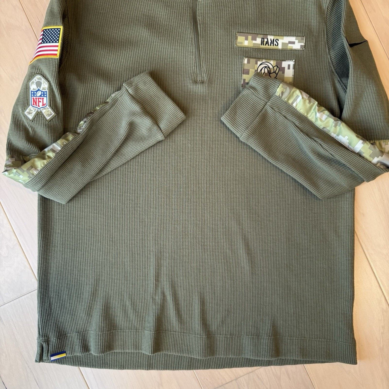 Nike Los Angeles Rams Salute To Service Waffle Knit Shirt Large Size US L / EU 52-54 / 3 - 6 Thumbnail