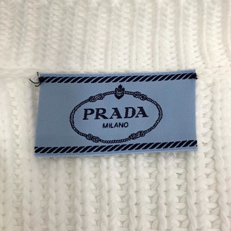 Prada Prada White Letter Knit Sweater Long Sleeve -2505 Size US M / EU 48-50 / 2 - 5 Thumbnail