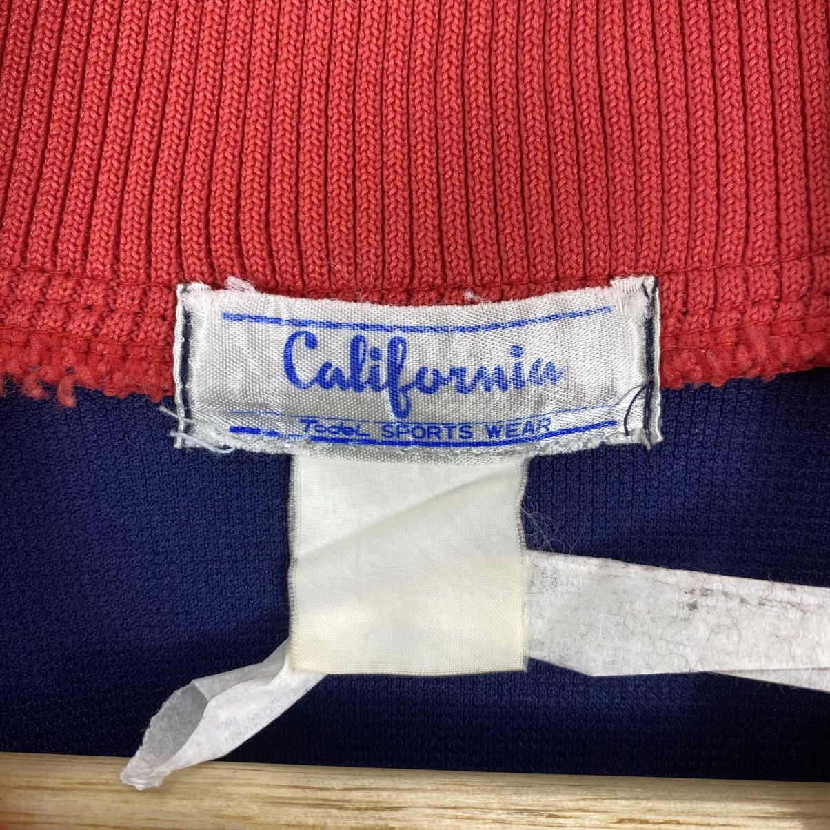 Vintage Vtg 70s California Todal Knit Bomber Jacket Navy Red Logo Size US M / EU 48-50 / 2 - 5 Thumbnail
