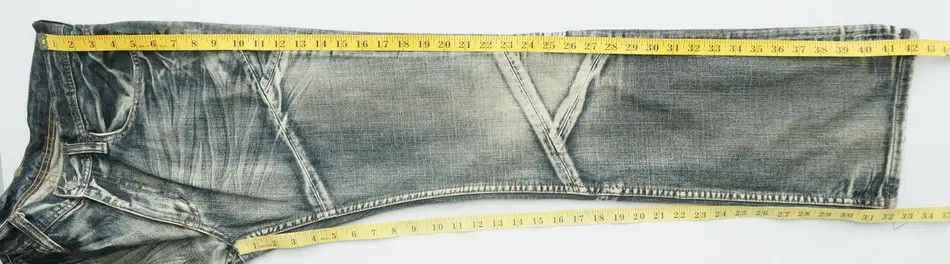 Japanese Brand Rare Vintage EDGE RUPERT Patchwork Lowrise Jeans Size US 31 - 16 Thumbnail