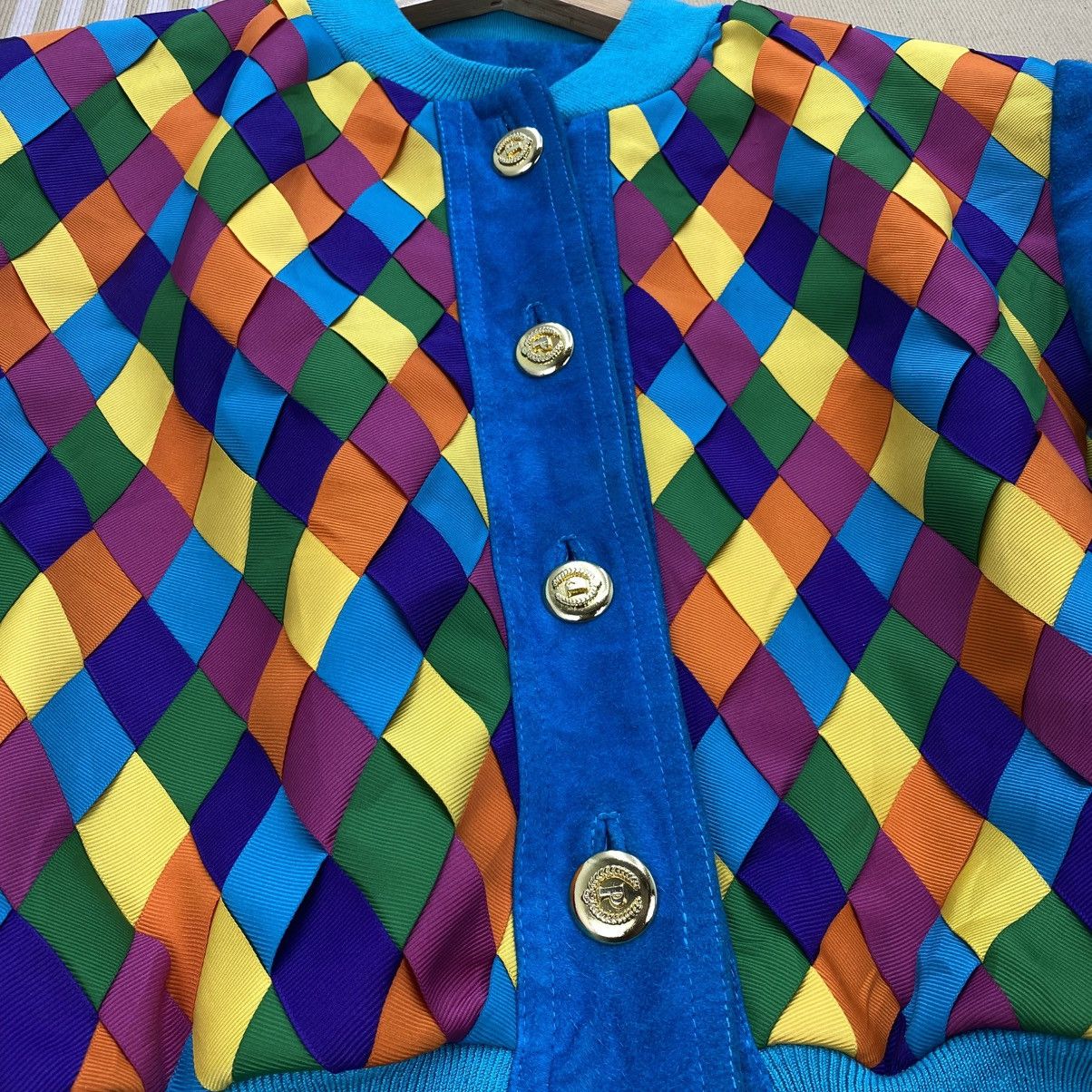 Pollini 🌺Vintage Polini Colourful Cropped Style Jacket Size S / US 4 / IT 40 - 5 Thumbnail