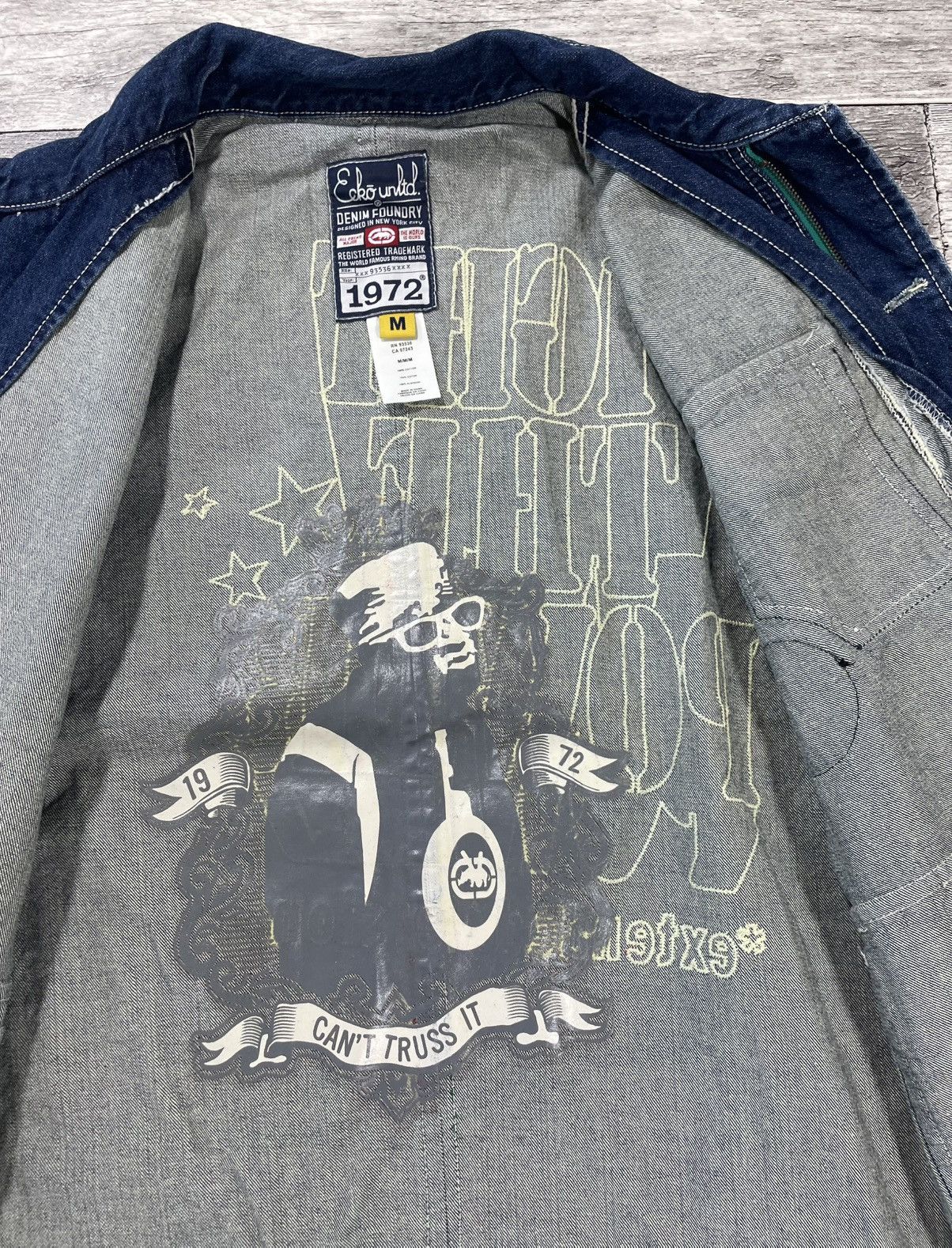 Ecko Unltd. Vintage Ecko Unltd Denim Fight The Power USA Old School Size US M / EU 48-50 / 2 - 5 Thumbnail