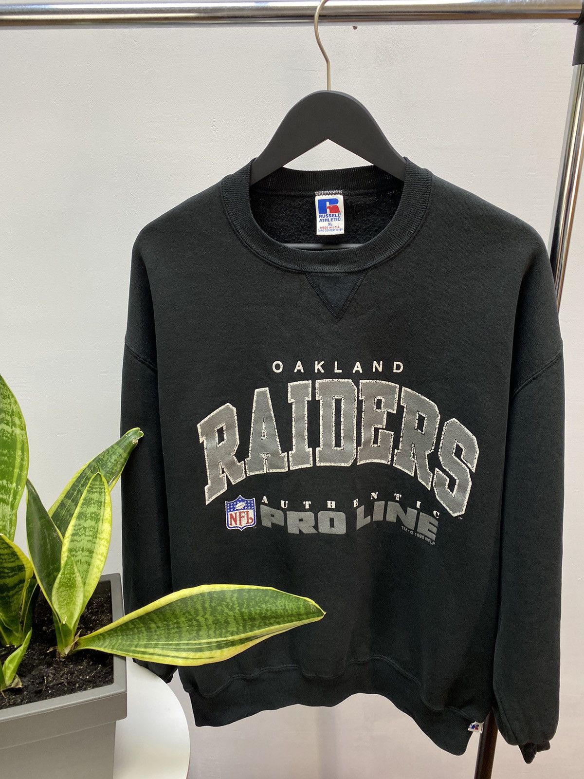 NFL × Russell Athletic × Vintage 1995 RAIDERS FOOTBALL SWEATSHIRT / MADE IN USA RUSSELL Size US XXL / EU 58 / 5 - 4 Thumbnail