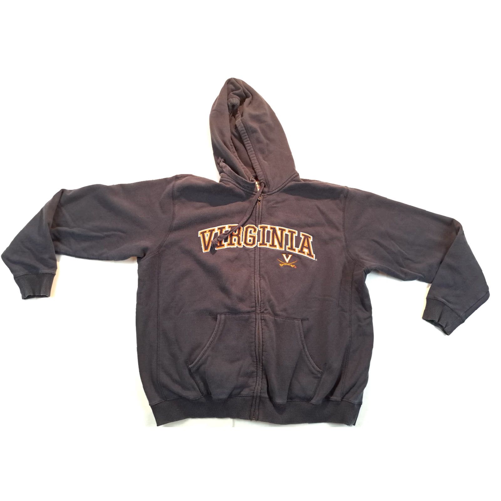 Vintage Virginia Cavaliers Full Zip Hooded Heavy Cotton Sweatshirt XXL Black Size US XXL / EU 58 / 5 - 2 Thumbnail