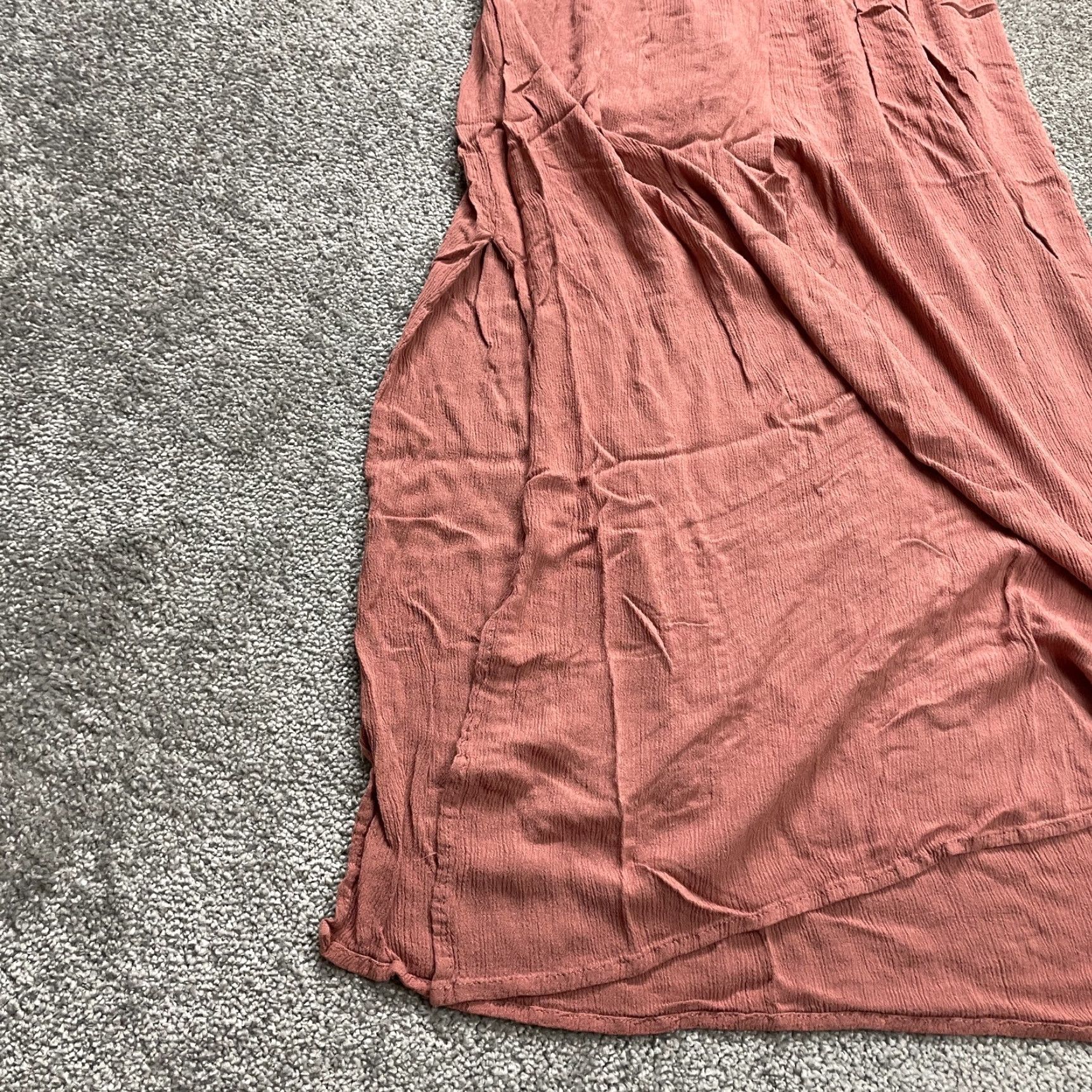 Vintage Coco And Shay Maxi Dress Women L Pink Off Shoulder Smocked Slit Rayon Long Womens Size L / US 10 / IT 46 - 6 Thumbnail