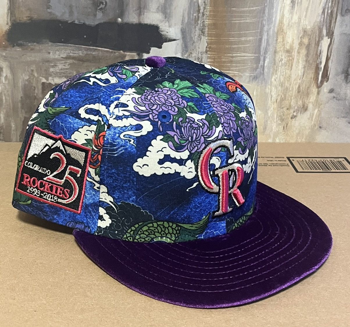 image of Hat Club x Myfitteds 7 5/8 Myfitteds Colorado Rockies 25Th Anniversary Elite in Nightshade, Men's