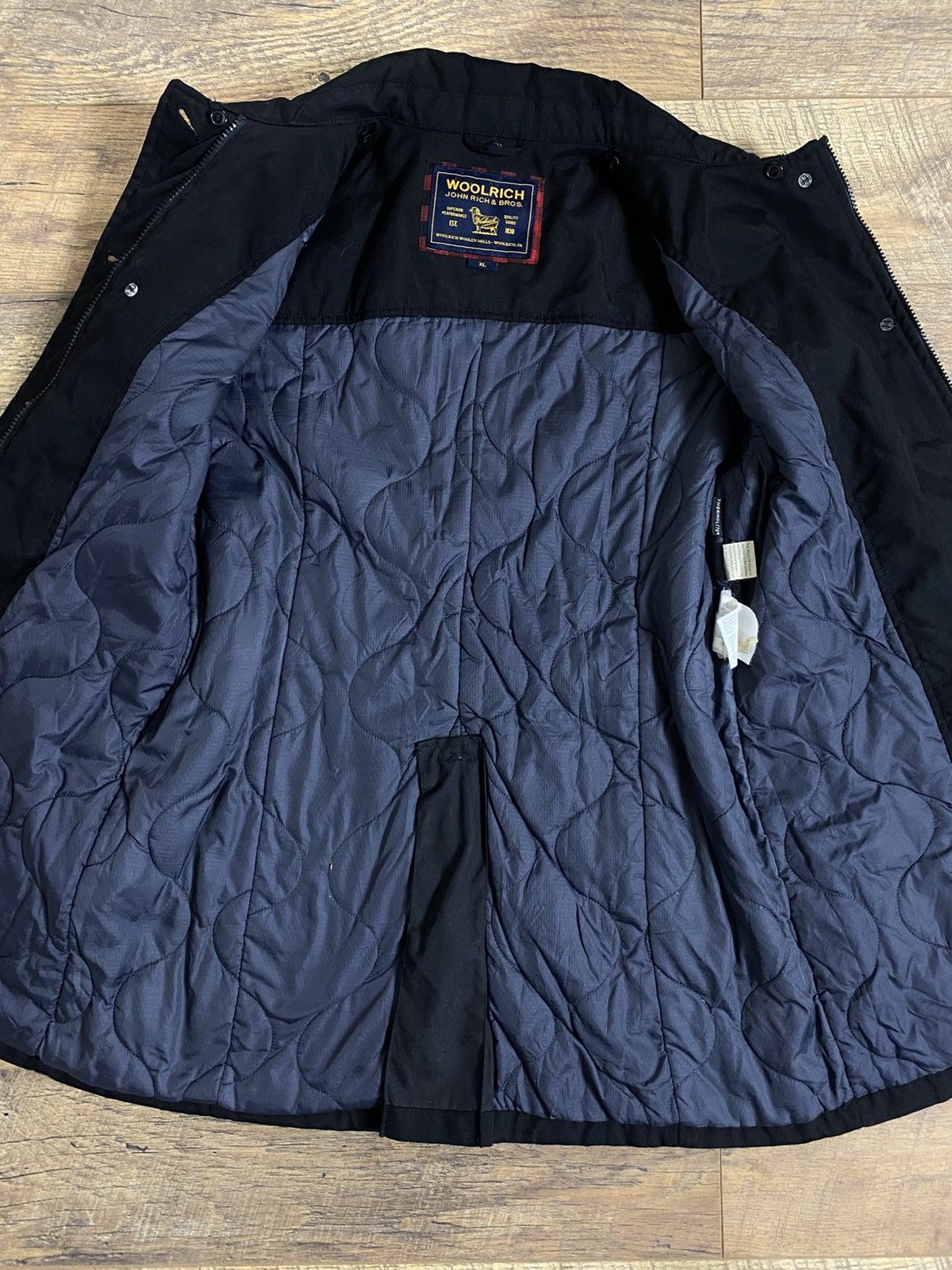 Japanese Brand Woolrich John Rich & Bros Quilted Lining Belted Trench Coat Size XL / US 12-14 / IT 48-50 - 6 Thumbnail