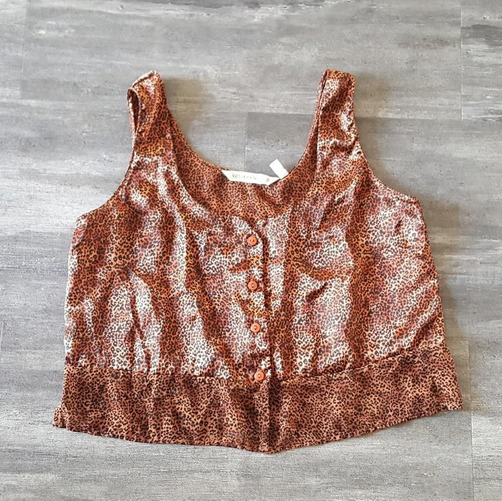 Designer Brown Leopard VS Pajama Top Size ONE SIZE - 1 Thumbnail