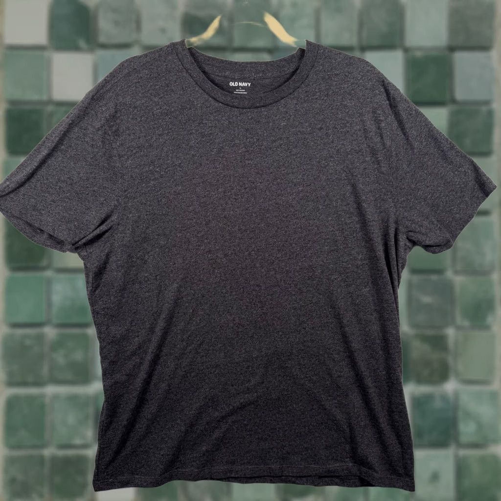 Old Navy Old Navy Mens L T-Shirt Dark Gray Soft Washed Heathered Basic Tee Normcore Size US L / EU 52-54 / 3 - 1 Thumbnail