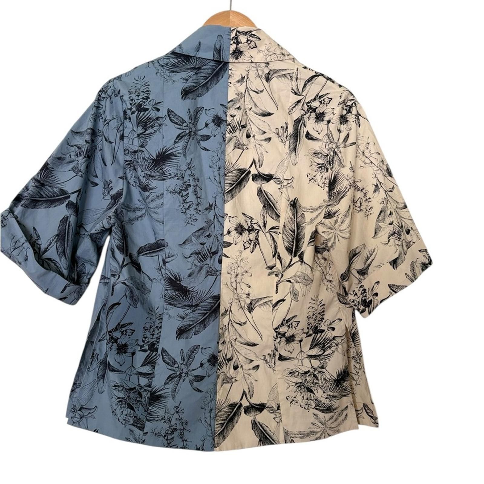 rokh ROKH Paris Deconstructed Split Floral Print Butto Shirt Size S / US 4 / IT 40 - 6 Thumbnail