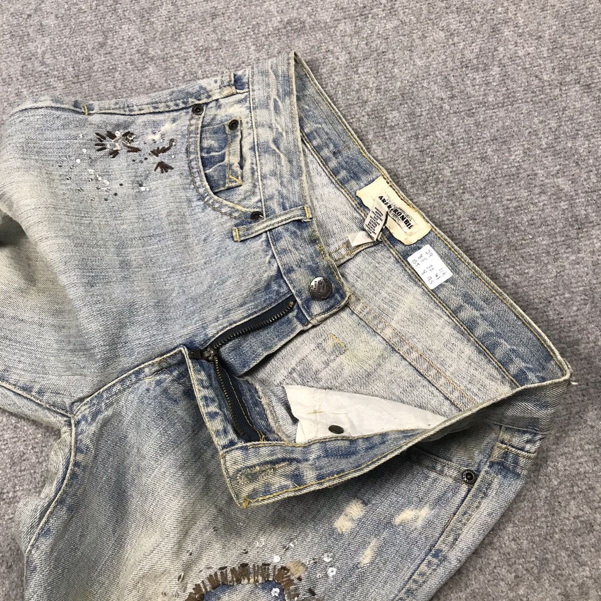 FLARE JAPAN STYLE ABERCROMBIE PATCHWORK DISTRESS JEANS PANTS