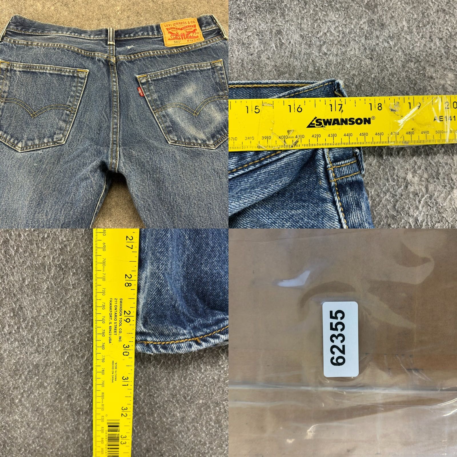 Levi's VINTAGE Levi's 501 Jeans Men 34x30 Blue Regular Fit Distressed Straight Denim 5-Pocket Retros Size US 34 / EU 50 - 10 Thumbnail