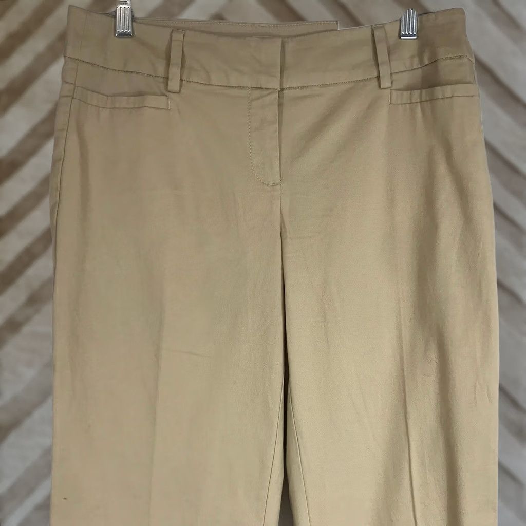 Loft VINTAGE? No. Loft Original Ankle Pants Tan Khaki Women's Size 4 Cuffed Cropped Casual Size 27" / US 4 / IT 40 - 1 Thumbnail