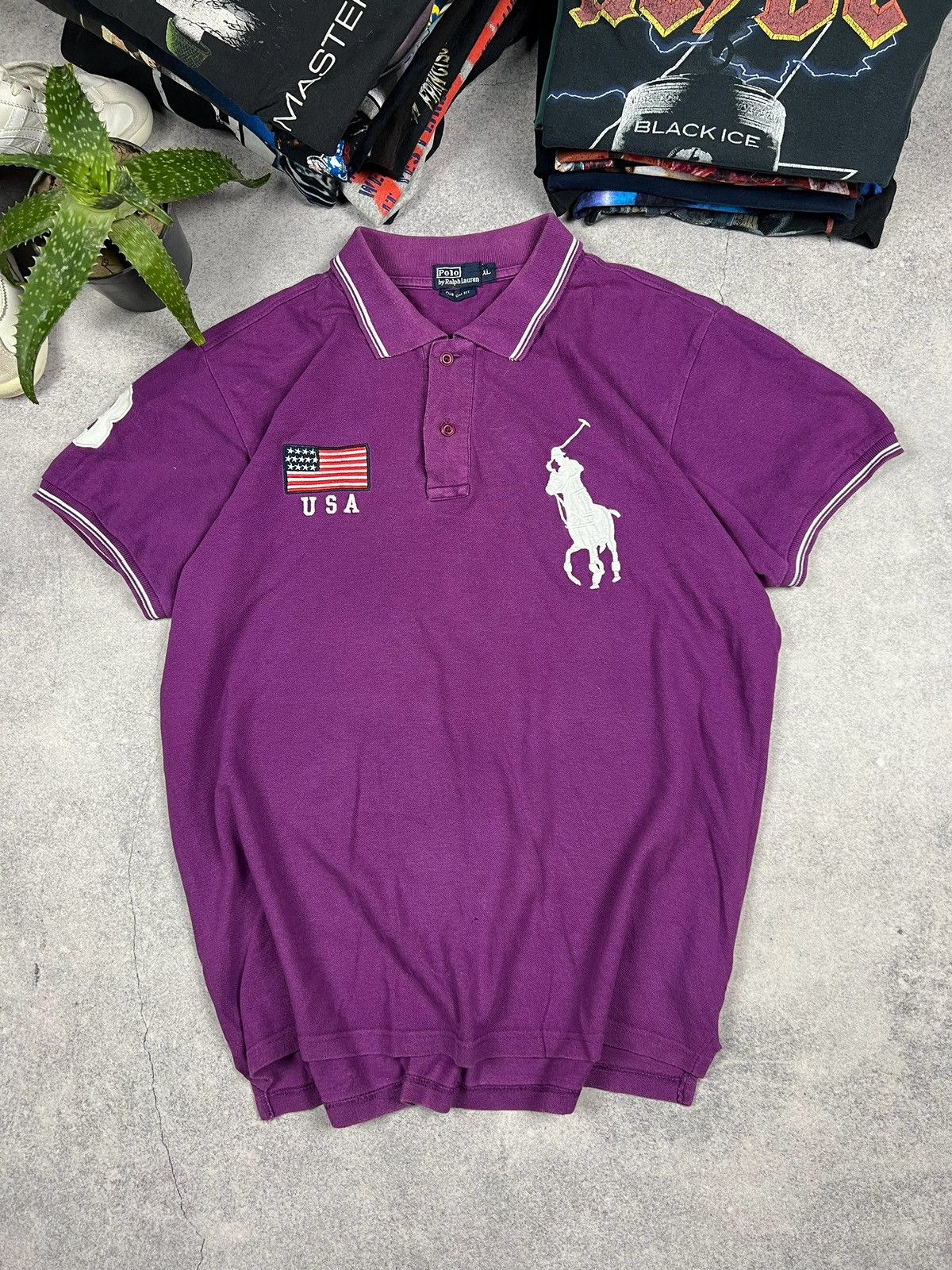 Ralph Lauren Vintage Ralph Lauren USA Rugby Distressed Big Pony Y2K Polo Size US XL / EU 56 / 4 - 1 Thumbnail