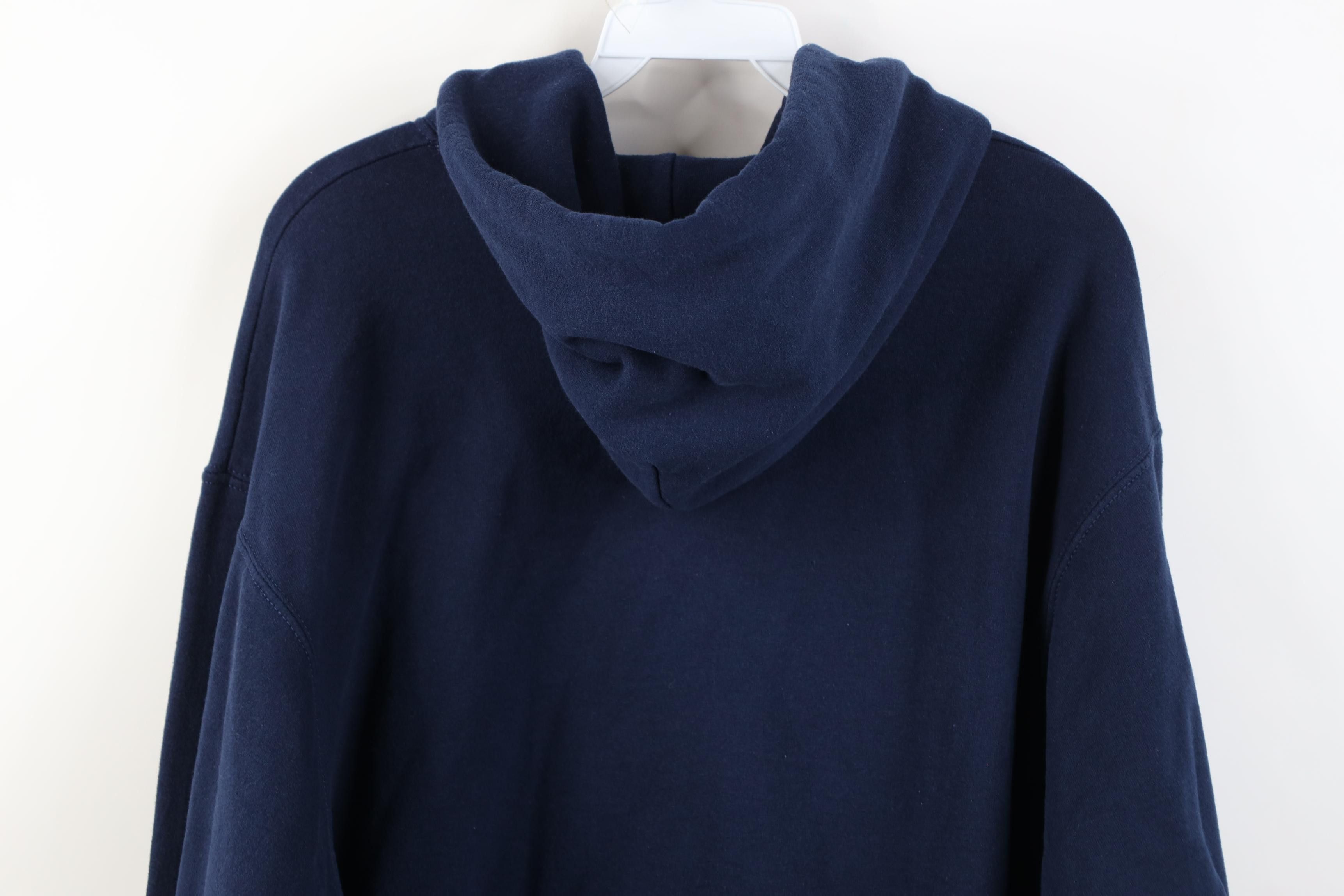 Vintage Vintage 90s University of Michigan Hoodie Sweatshirt Blue Size US L / EU 52-54 / 3 - 12 Thumbnail