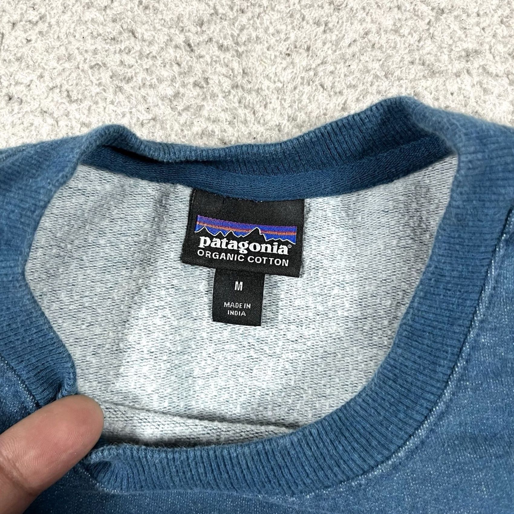 Patagonia Patagonia Sweatshirt Men M Graphic Pullover Long Sleeve Crewneck Organic Fitz Blue Cotton Fleece Logo All Seasons Hiking Running Walking Size US M / EU 48-50 / 2 - 2 Thumbnail