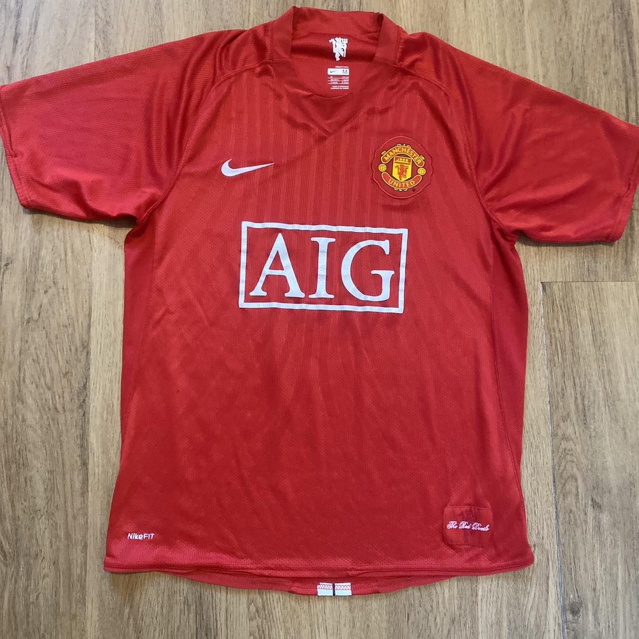 Nike 2007-09 Manchester United Nike Home Football Shirt Size US M / EU 48-50 / 2 - 1 Thumbnail