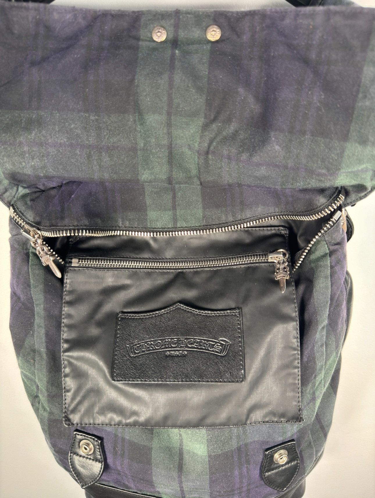 Chrome Hearts ULTIMATE GRAIL🏁EARLY 2000'S PLAID CROSS PATCH MOTO BACKPACK Size ONE SIZE - 13 Thumbnail