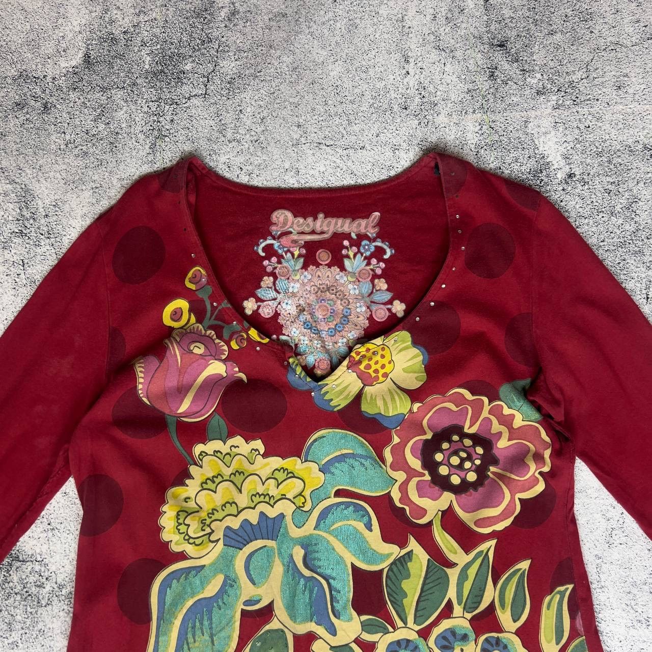 Desigual Desigual Dress Women's Size L Multicolor Long Sleeve` Size L / US 10 / IT 46 - 2 Thumbnail