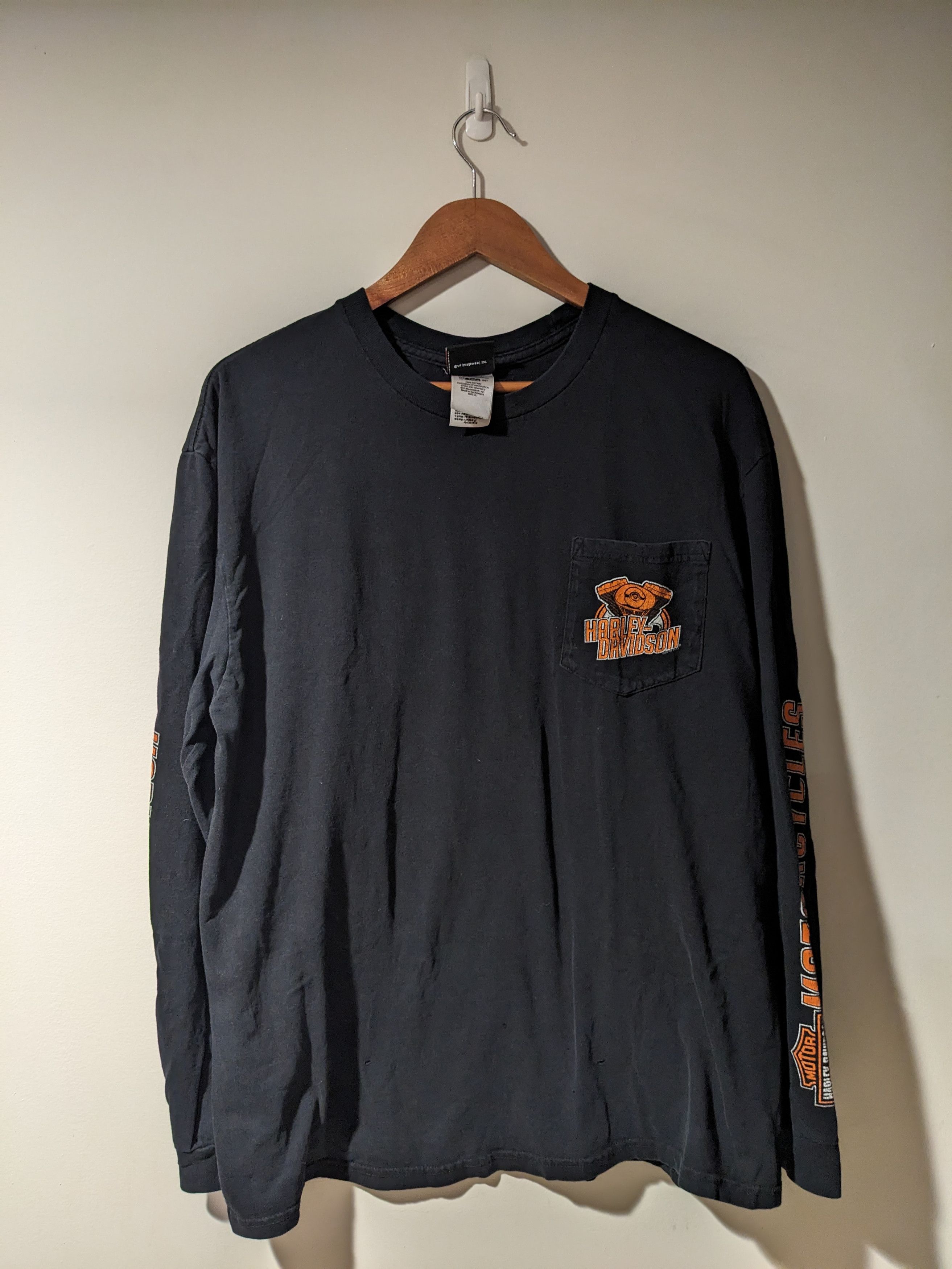 Harley Davidson × Vintage Vintage Harley Davidson Motorcycle Long-Sleeve T-Shirt Size US XL / EU 56 / 4 - 6 Thumbnail