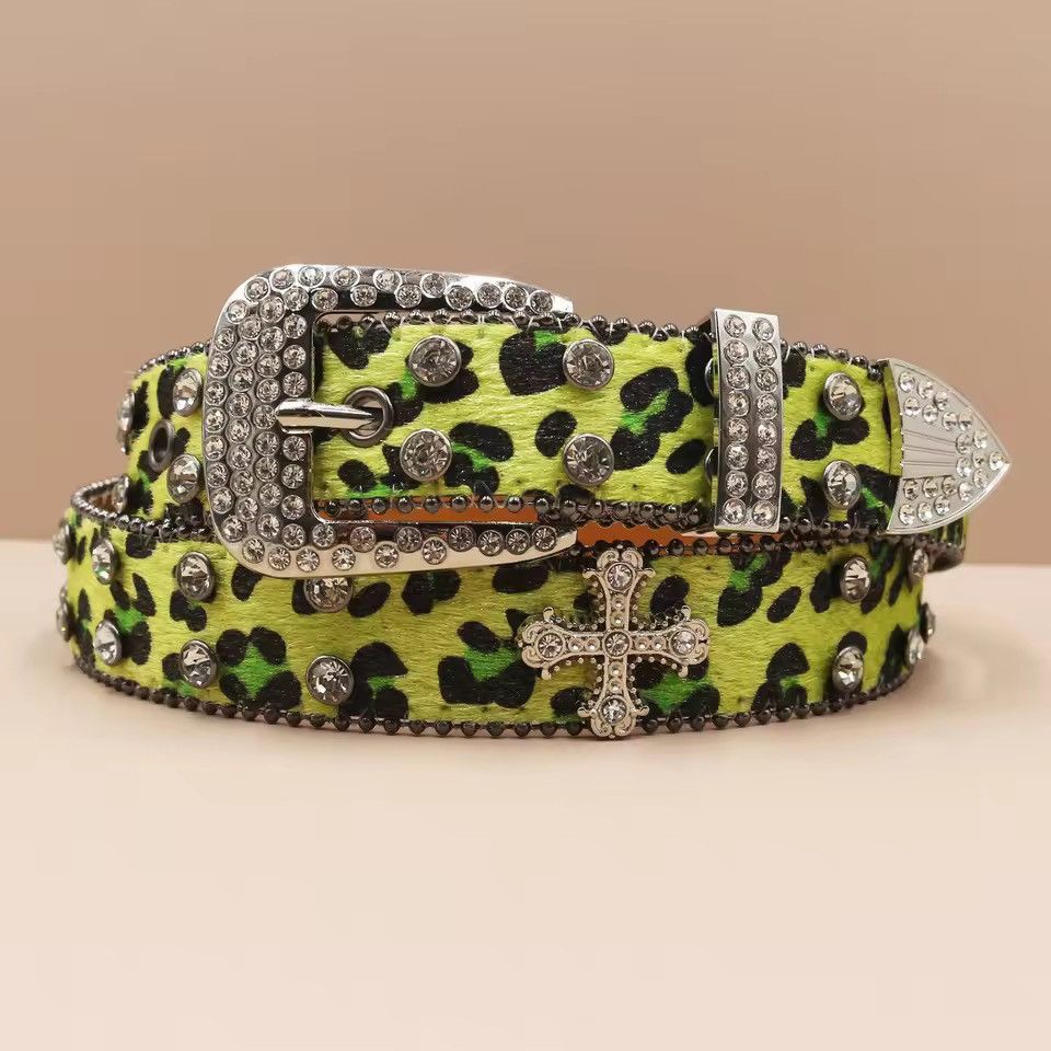 Other Cheetah leopard Cross print pu leather belt 105 cm Size 28 - 2 Thumbnail